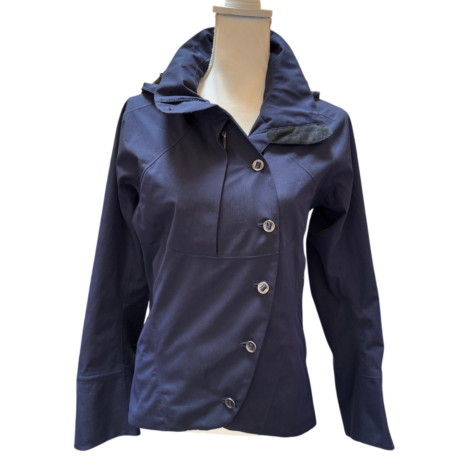 Nau Size Small Navy Blue Softshell Jacket Eco Circle Water Resistant Coat Euc